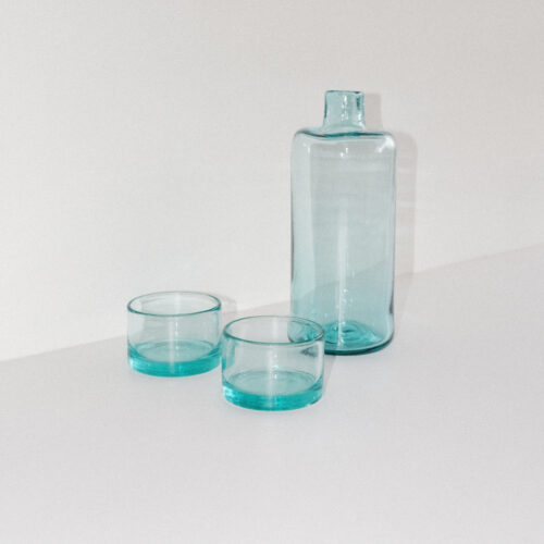 Set Jarra + 2 vasos Río en Vidrio